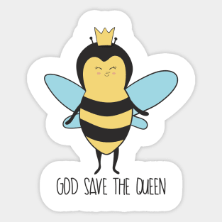 God Save The Queen -Queen Bee Sticker